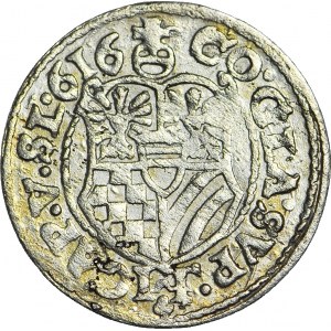 Śląsk, Księstwo Oleśnickie, Karol II, 3 krajcary 1616, Oleśnica, piękne