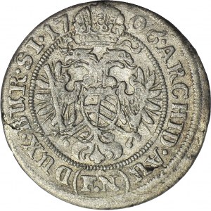 Śląsk, Józef I, Wrocław, 3 krajcary 1706 FN, H.BO.R./SI