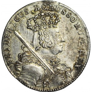 Śląsk, Fryderyk II, Ort 1755 B, Wrocław, piękny