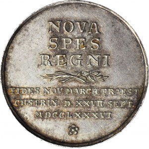 Śląsk, Medal 1786, Fryderyk Wilhelm II, hołd Śląska, Loos