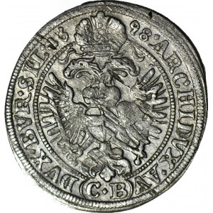 Śląsk, Leopold I, 3 krajcary 1698 CB, Brzeg