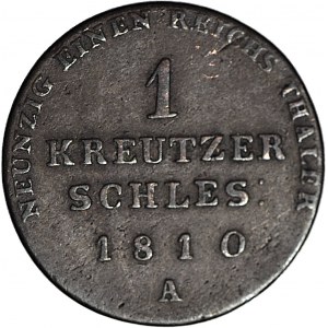 R-, Śląsk - Zabór Pruski, Fryderyk Wilhelm III, Krajcar 1810 A, Berlin
