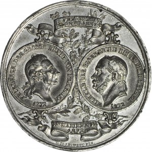 Medal 100-lecie przejęcia Malborka przez władze Pruskie, 1872 r.