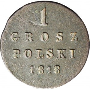 Królestwo Polskie, 1 grosz 1818 IB