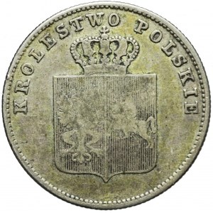 RR-, Powstanie Listopadowe, 2 złote 1831, PROSTA KRESKA w Ł, 2xrzadsze od ZLOTE