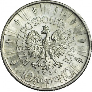 10 złotych 1934, Piłsudski, orzeł URZĘDOWY, menniczy