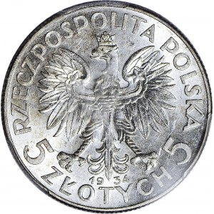 5 złotych 1934, Głowa