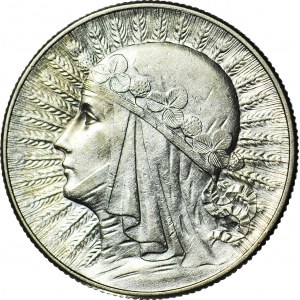 5 złotych 1934, Głowa, piękna