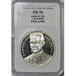 100 000 zł 1990, Piłsudski, Ag 999, mały tryptyk