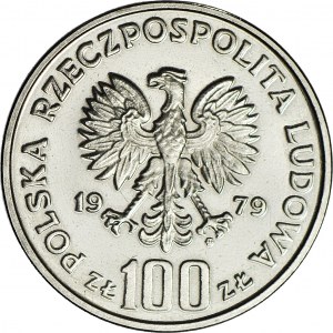 100 złotych 1979, PRÓBA, nikiel, Kozica na skale