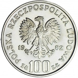 100 złotych 1982, PRÓBA, nikiel, Bociany