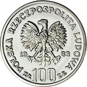 100 złotych 1983, PRÓBA, nikiel, Niedźwiedź, rzadki
