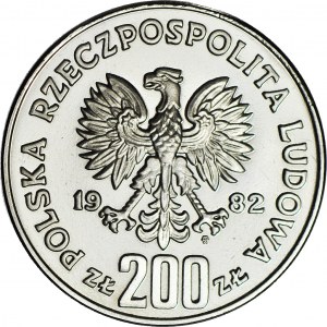 200 złotych 1982, PRÓBA, nikiel, Hiszpania - bez Espana