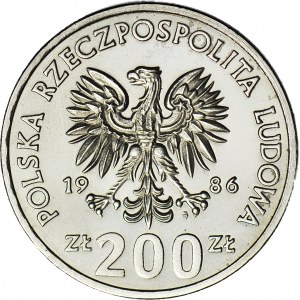 200 złotych 1986, PRÓBA, nikiel, Władysław Łokietek