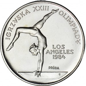 500 złotych 1983, PRÓBA, nikiel, Igrzyska Los Angeles - gimnastyka