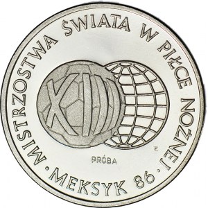 1000 złotych 1986, PRÓBA, nikiel, MŚ w Piłce Nożnej - Meksyk 86