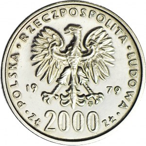 2000 złotych 1979, PRÓBA, nikiel, Mieszko I