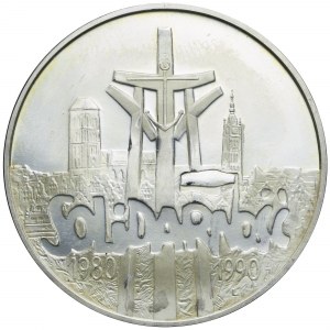 100.000 złotych 1990, Solidarność, srebro