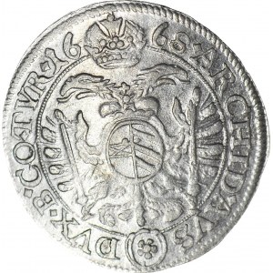 Austria, Leopold I, 3 krajcary 1668, Wiedeń, piękne