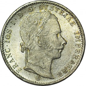 Austria, Franciszek Józef I, 1/4 florena 1860 B