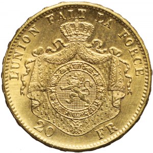 Belgia, Leopold II Koburg, 20 franków 1875