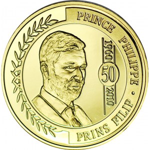 Belgia, 100 Euro 2010, książę Filip, złoto