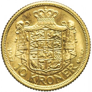 Dania, 10 koron 1917, Christian X