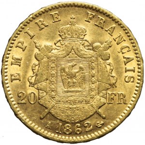 Francja, Napoleon III, 20 franków 1862