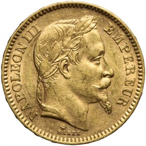 Francja, Napoleon III, 20 franków 1865