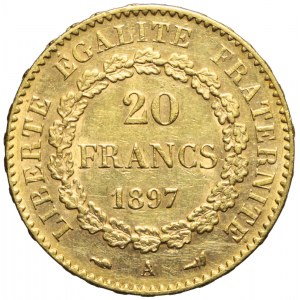 Francja, Republika, 20 franków 1897, Paryż