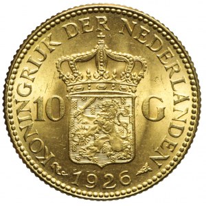 Holandia, 10 guldenów 1926, Wilhelmina