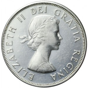 Kanada, Elżbieta II, 50 centów 1964, piękne