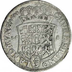 Niemcy, Brandenburgia-Prusy, Fryderyk Wilhelm, 2/3 talara (gulden) 1688 /LC-S, Berlin