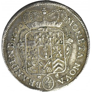 Niemcy, Brandenburgia-Prusy, Fryderyk III, 2/3 talara (gulden) 1690/B.H., Minden