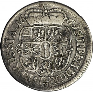 Niemcy, Brandenburgia-Prusy, Fryderyk Wilhelm I, 1/3 talara 1669 TT, Królewiec