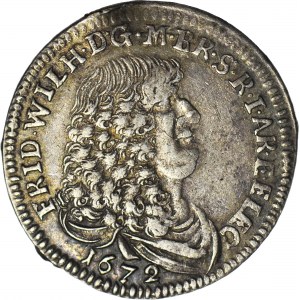 Niemcy, Brandenburgia-Prusy, Fryderyk Wilhelm, 1/3 talara 1672 IL, Berlin