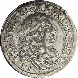 Niemcy, Brandenburgia-Prusy, Fryderyk Wilhelm, 1/3 talara 1675 HS, Królewiec