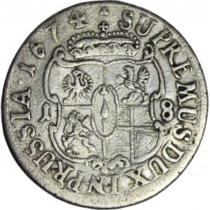 Niemcy, Brandenburgia-Prusy, Fryderyk Wilhelm, Ort 1674 HS, Królewiec