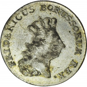Niemcy, Prusy- królestwo, Fryderyk II, Ort 1754 E, Królewiec, mała głowa