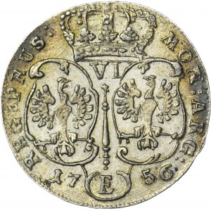 Niemcy, Prusy- królestwo, Fryderyk II, Szóstak 1756 E, Królewiec