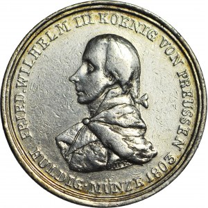 Niemcy, Paderborn-stadt, Medal 1803 autorstwa Abramsona, srebro