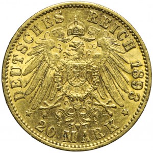Niemcy, Prusy, 20 marek 1893, Wilhelm II, Berlin
