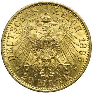 Niemcy, Prusy, 20 marek 1896, Wilhelm II, Berlin