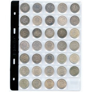 Szwajcaria, Zestaw trzydziestu czterech monet srebrnych 1 frank 1901-1966