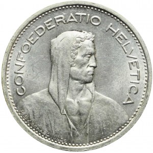 Szwajcaria, 5 franków 1953 B, Berno, mennicze