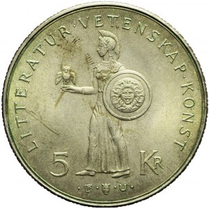 Szwecja, Zestaw 10 okolicznościowych monet srebrnych 5 koron 1962, bardzo ładne egzemplarze