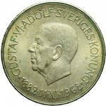 Szwecja, Zestaw 10 okolicznościowych monet srebrnych 5 koron 1962, bardzo ładne egzemplarze