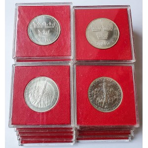 Szwecja, Zestaw 28 okolicznościowych monet srebrnych 50 koron 1975, mennicze