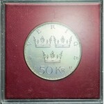 Szwecja, Zestaw 28 okolicznościowych monet srebrnych 50 koron 1975, mennicze