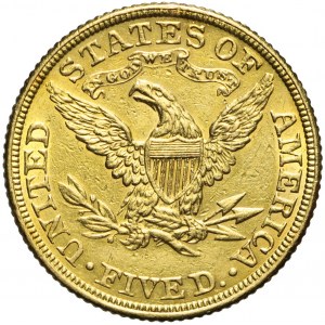 Stany Zjednoczone Ameryki (USA), 5 dolarów Liberty Head, 1882, Filadelfia